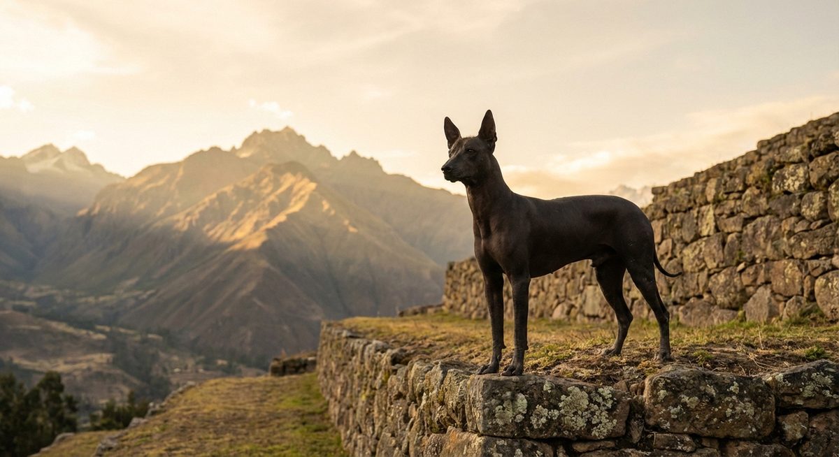 Peruvian hairless dog portrait